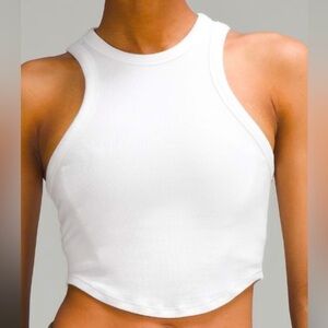 LULULEMON HOLD TIGHT CROPPED TANK NWT WHITE COLOR
